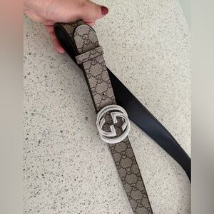 Reversible Gucci belt with interlocking G buckle